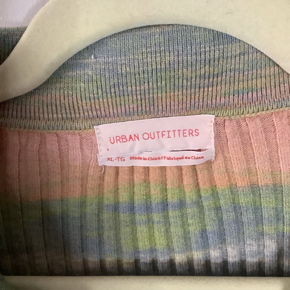 Urban Outfitters space dyed long sleeve cropped button down top size xl - Picture 7 of 8